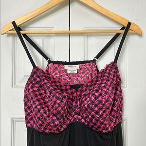 Dreamgirl Pink and Black Chemise Lingerie. Gorgeous!